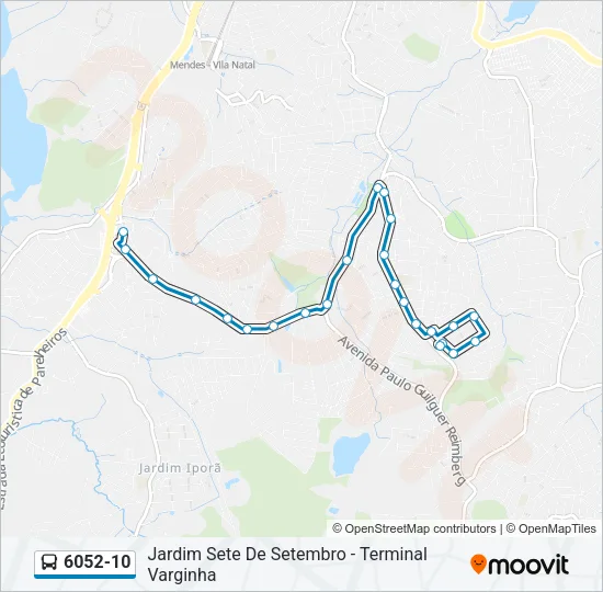 6052-10 Bus Line Map