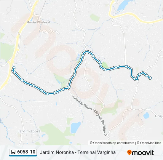 6058-10 Bus Line Map