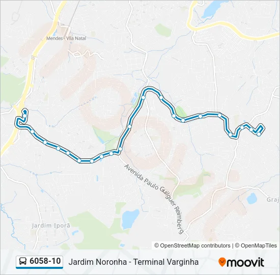 6058-10 Bus Line Map