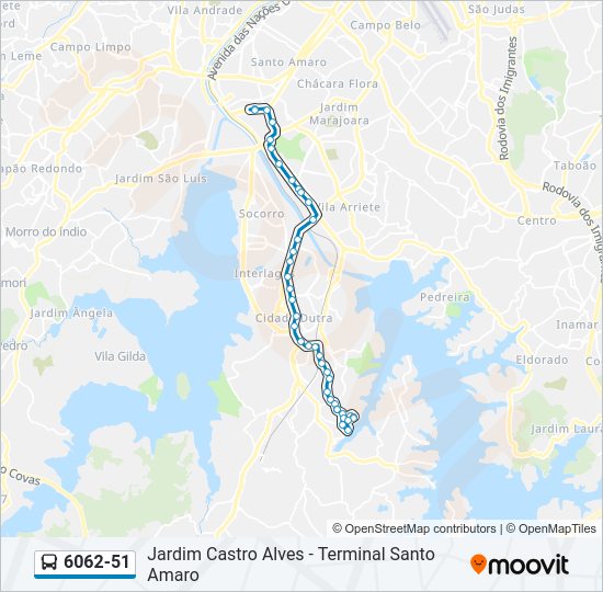 Mapa de 6062-51 de autobús