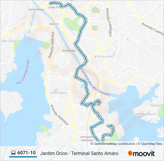 6071-10 Bus Line Map