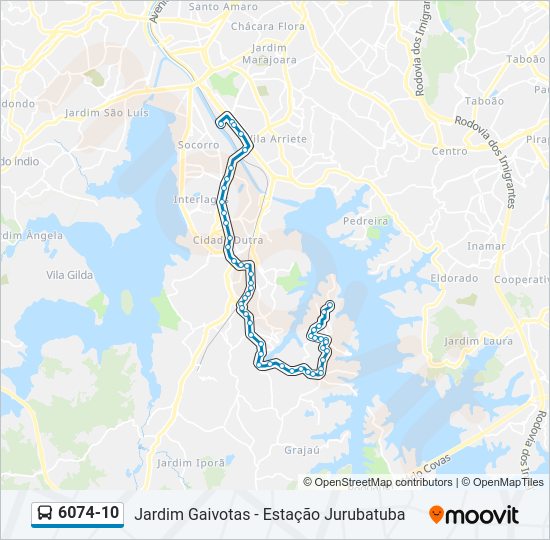 Mapa de 6074-10 de autobús