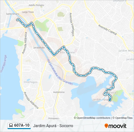 607A-10 Bus Line Map