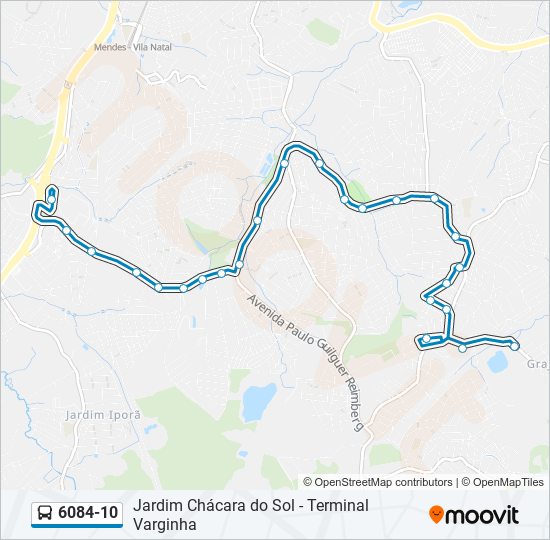 Mapa de 6084-10 de autobús