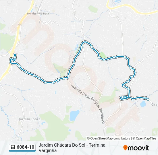 6084-10 Bus Line Map