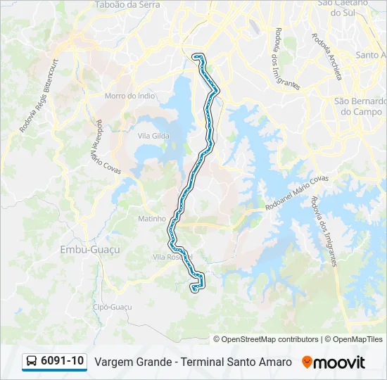 6091-10 Bus Line Map