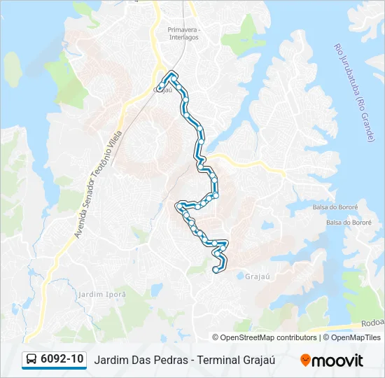 6092-10 Bus Line Map
