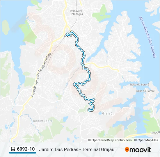 6092-10 Bus Line Map