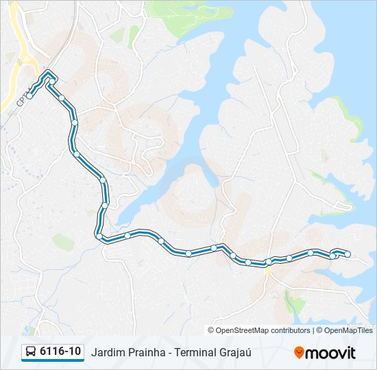6116-10 bus Line Map