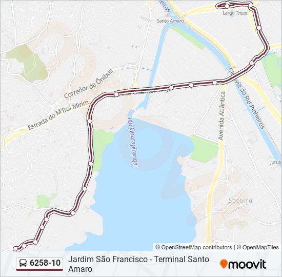6258-10 bus Line Map