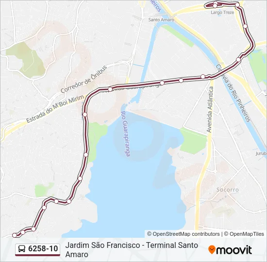 6258-10 Bus Line Map