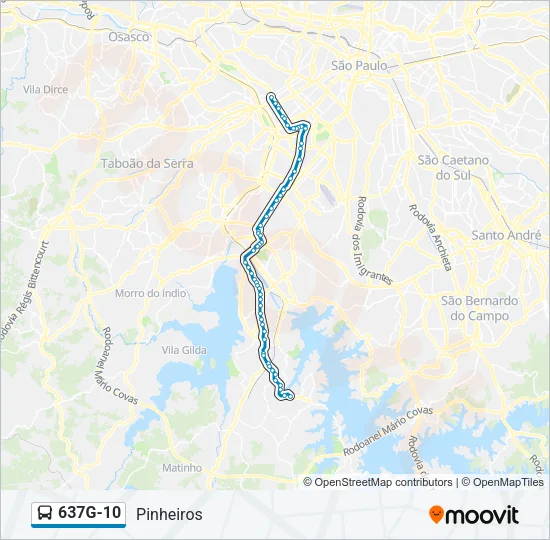 637G-10 Bus Line Map