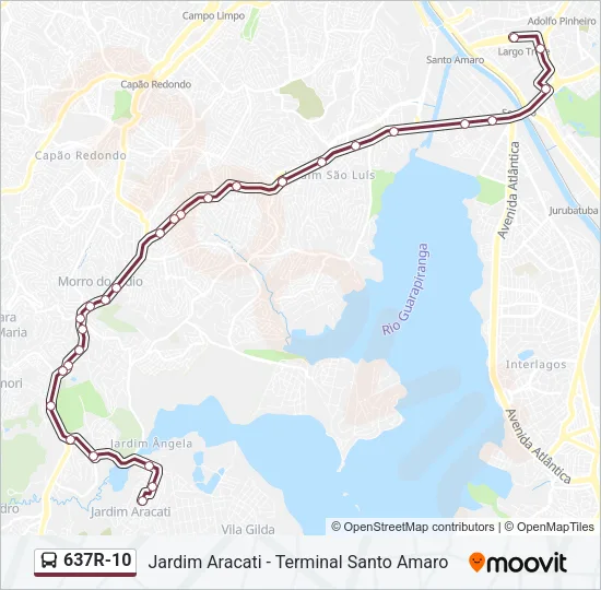 637R-10 Bus Line Map