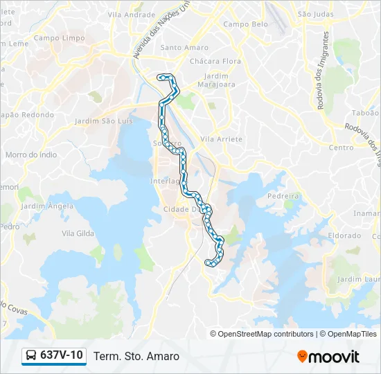 637V-10 Bus Line Map