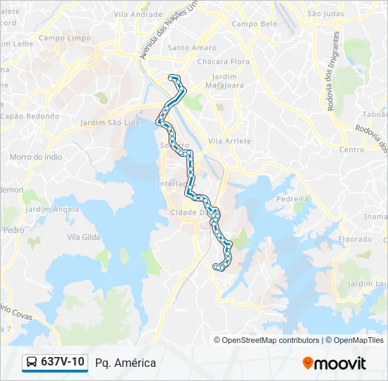 637V-10 Bus Line Map
