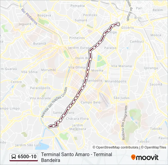 6500-10 Bus Line Map