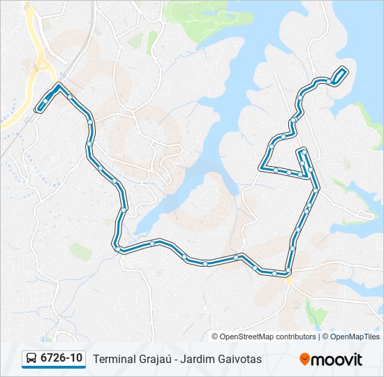 Mapa de 6726-10 de autobús