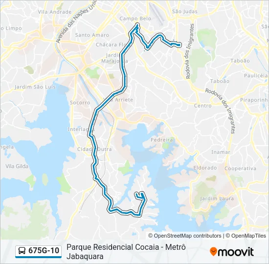 675G-10 Bus Line Map