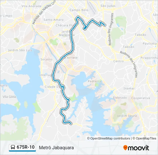 675R-10 Bus Line Map