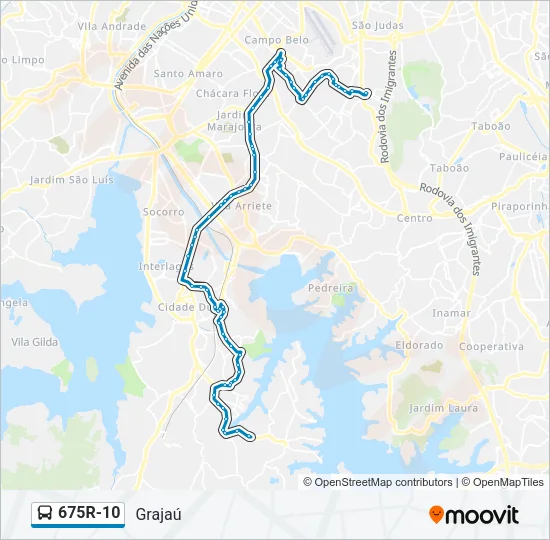 675R-10 Bus Line Map