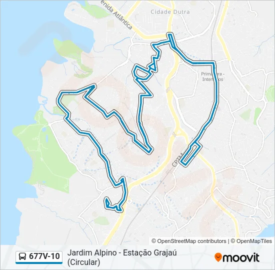677V-10 Bus Line Map