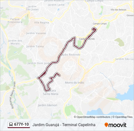 677Y-10 bus Line Map