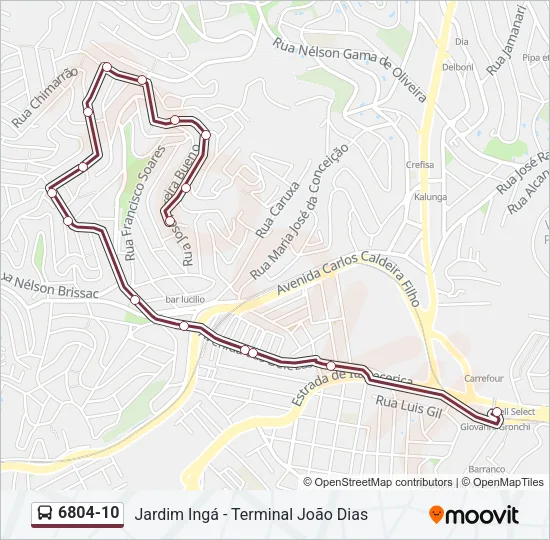 6804-10 Bus Line Map