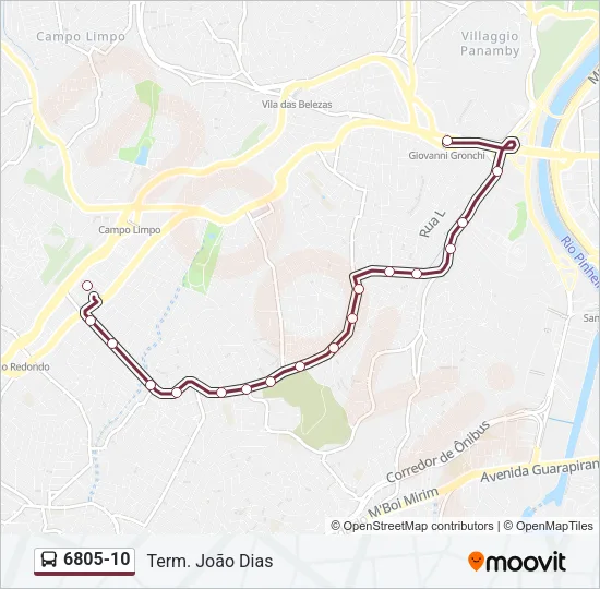 6805-10 Bus Line Map