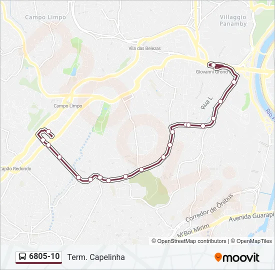 6805-10 Bus Line Map