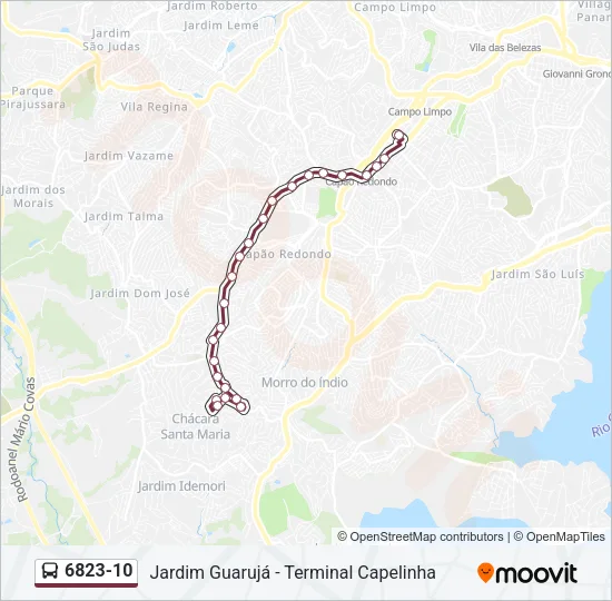 6823-10 Bus Line Map