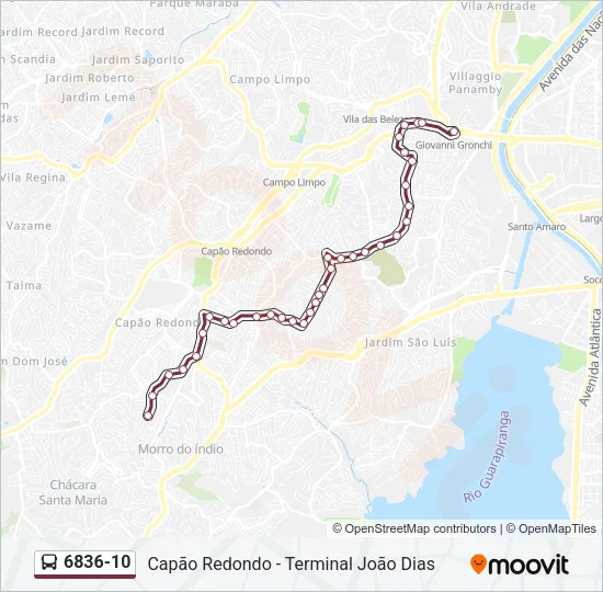 6836-10 Bus Line Map
