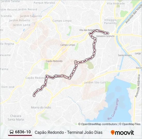 6836-10 Bus Line Map