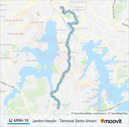 695H-10 Bus Line Map