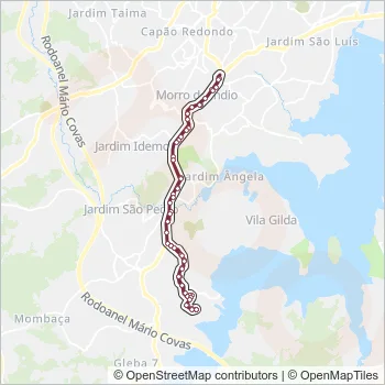uca(*´-`) Rota da linha 700610: horários, paradas e mapas - Jd. Ângela