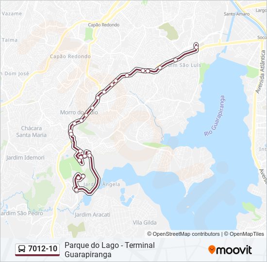 7012-10 bus Line Map