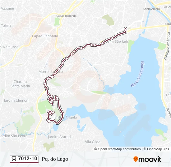 7012-10 Bus Line Map