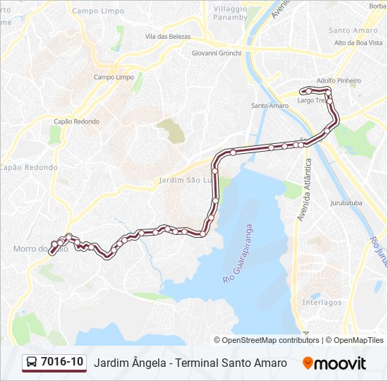 7016-10 bus Line Map