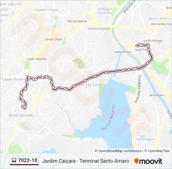 7022-10 Bus Line Map