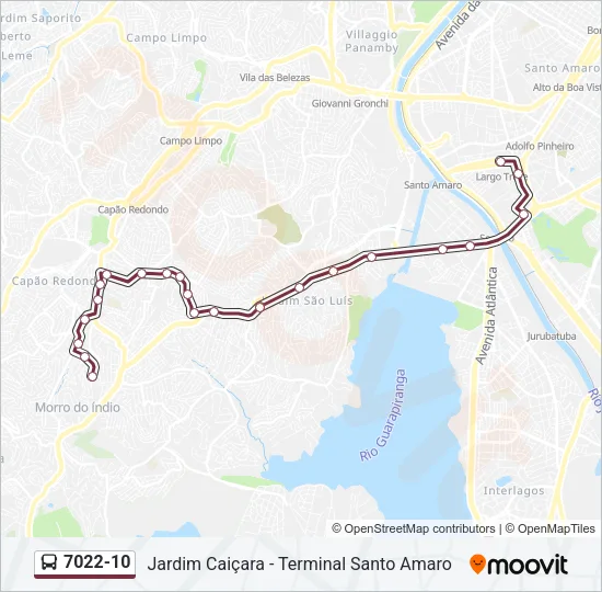 7022-10 Bus Line Map