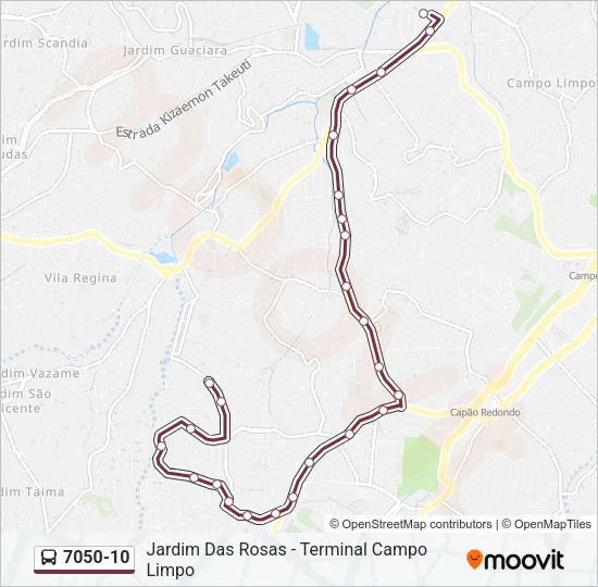 7050-10 Bus Line Map