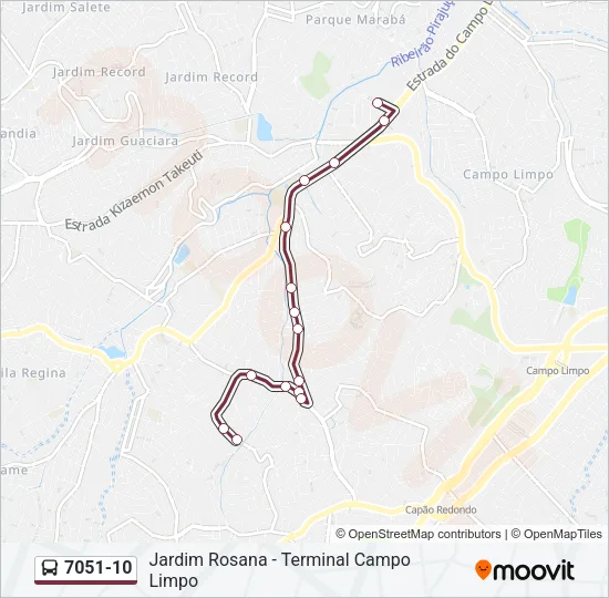 7051-10 Bus Line Map