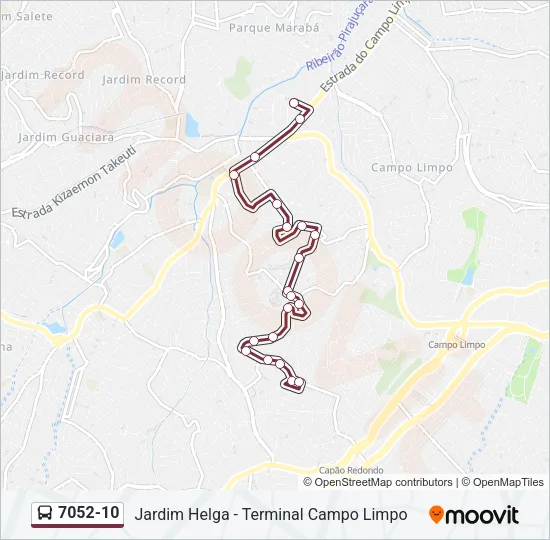 7052-10 Bus Line Map