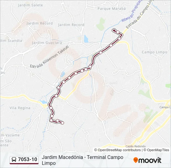 7053-10 Bus Line Map