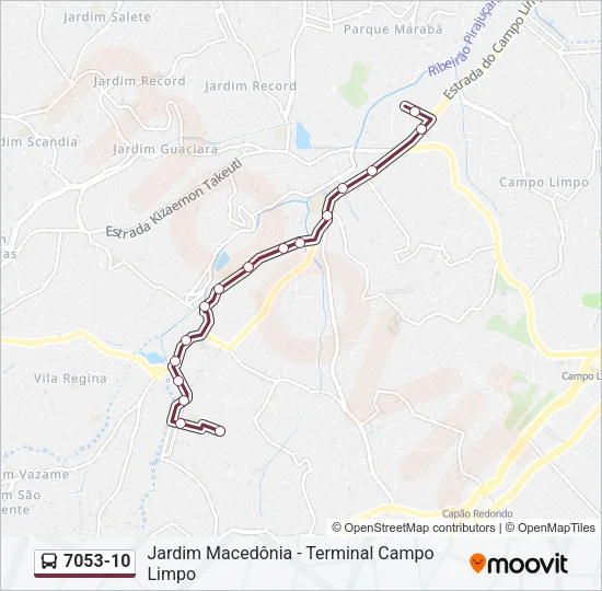 7053-10 Bus Line Map