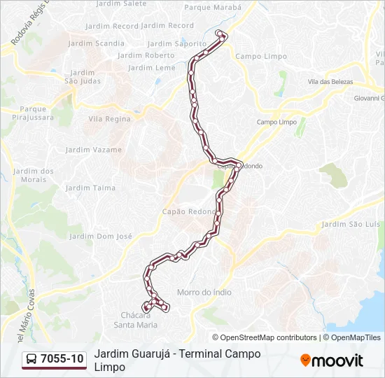 7055-10 Bus Line Map