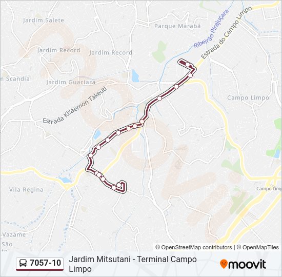 7057-10 bus Line Map