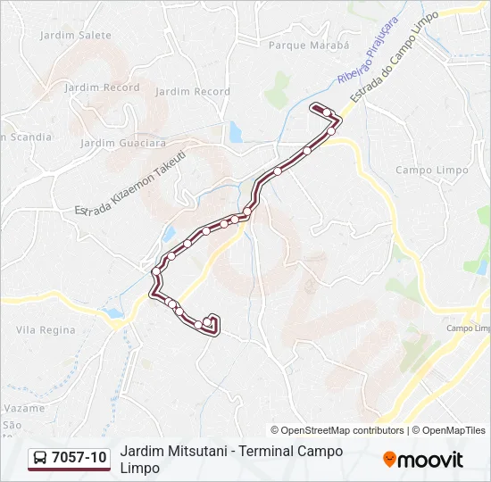 7057-10 Bus Line Map