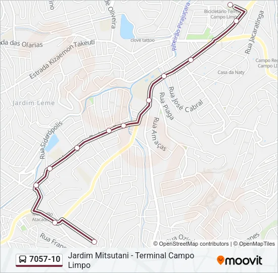 7057-10 Bus Line Map