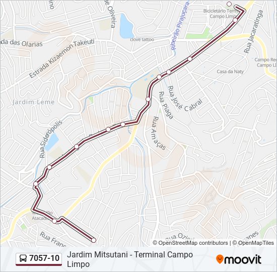 7057-10 bus Line Map