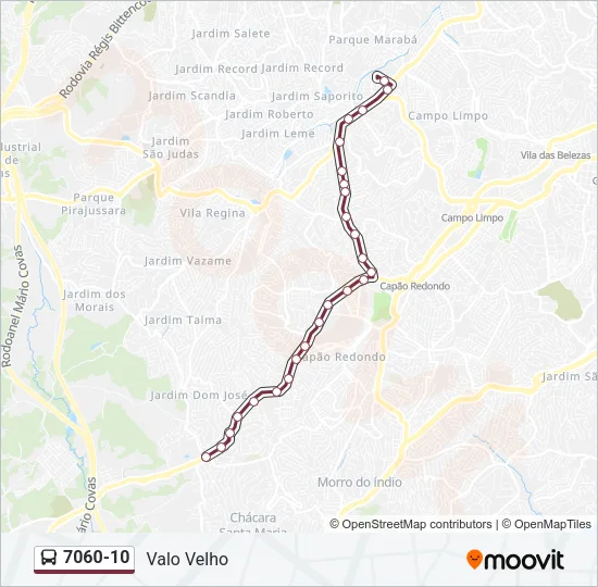 7060-10 Bus Line Map